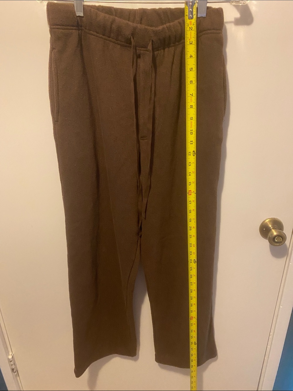 Orvis Men's Dark Brown Drawstring Joggers With Zipper